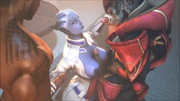 Liara and the Normandy Crew
