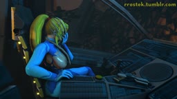 Samus Aran on a Strange Unknown Planet