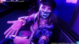 K/DA Akali in train (pov, no sound)