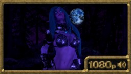 Tyrande, gorgeous night elf dancing in the moonlight