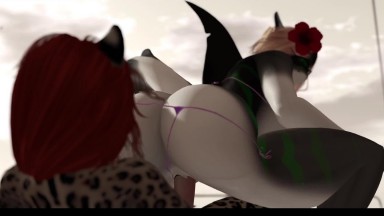 Sonja Rides Snow Leopard on Yacht (SL) (No Sound)