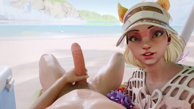 squirrel girl enjoys a nice day at the beach liepraag 1080p